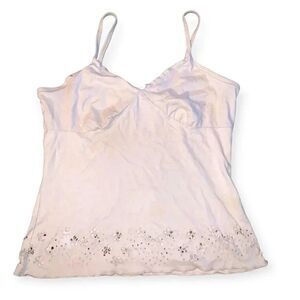 Vintage Y2k suedette eyelet cami